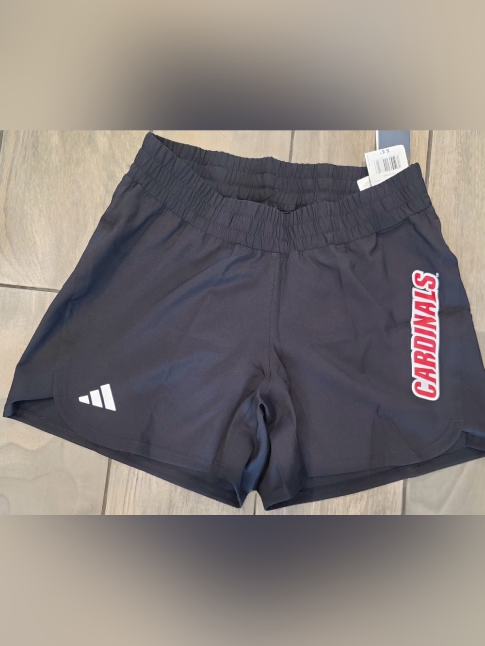 adidas Originals Black Athletic Shorts with Red Cardinals Side Print